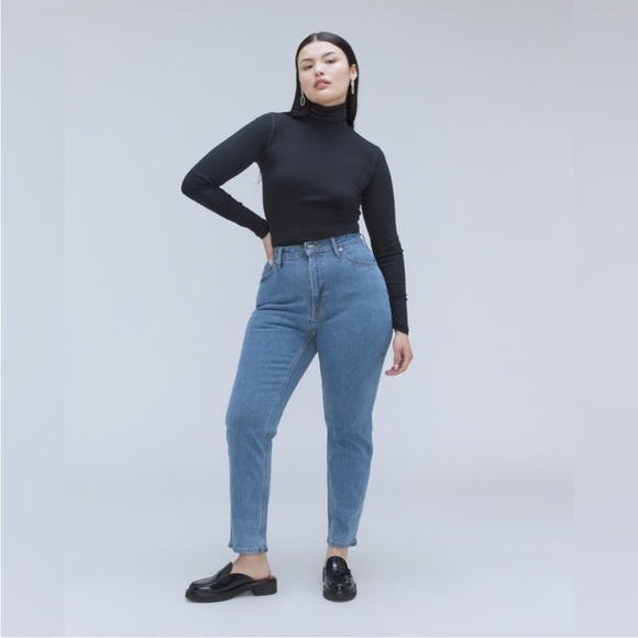 Everlane The Curvy Cheeky Jean High Rise Straight Leg Light Wash Denim Size 27 - Picture 1 of 11